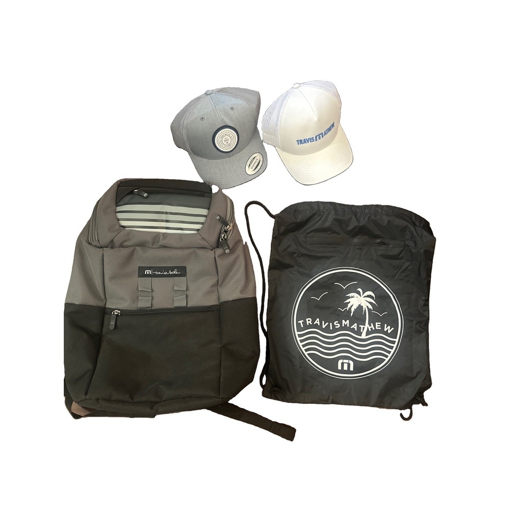 Travis Mathew Koolie Cooler/Backpack And Hats Bundle Lot